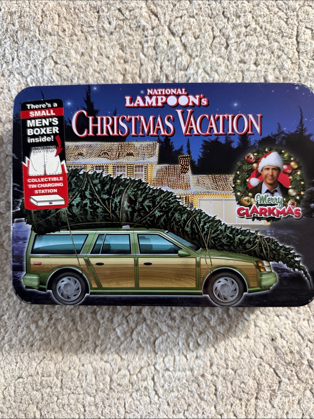 Christmas Vacation Men's Boxers - Green Holiday Tin Small New